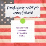 Wakacyjne godziny otwarcia biura